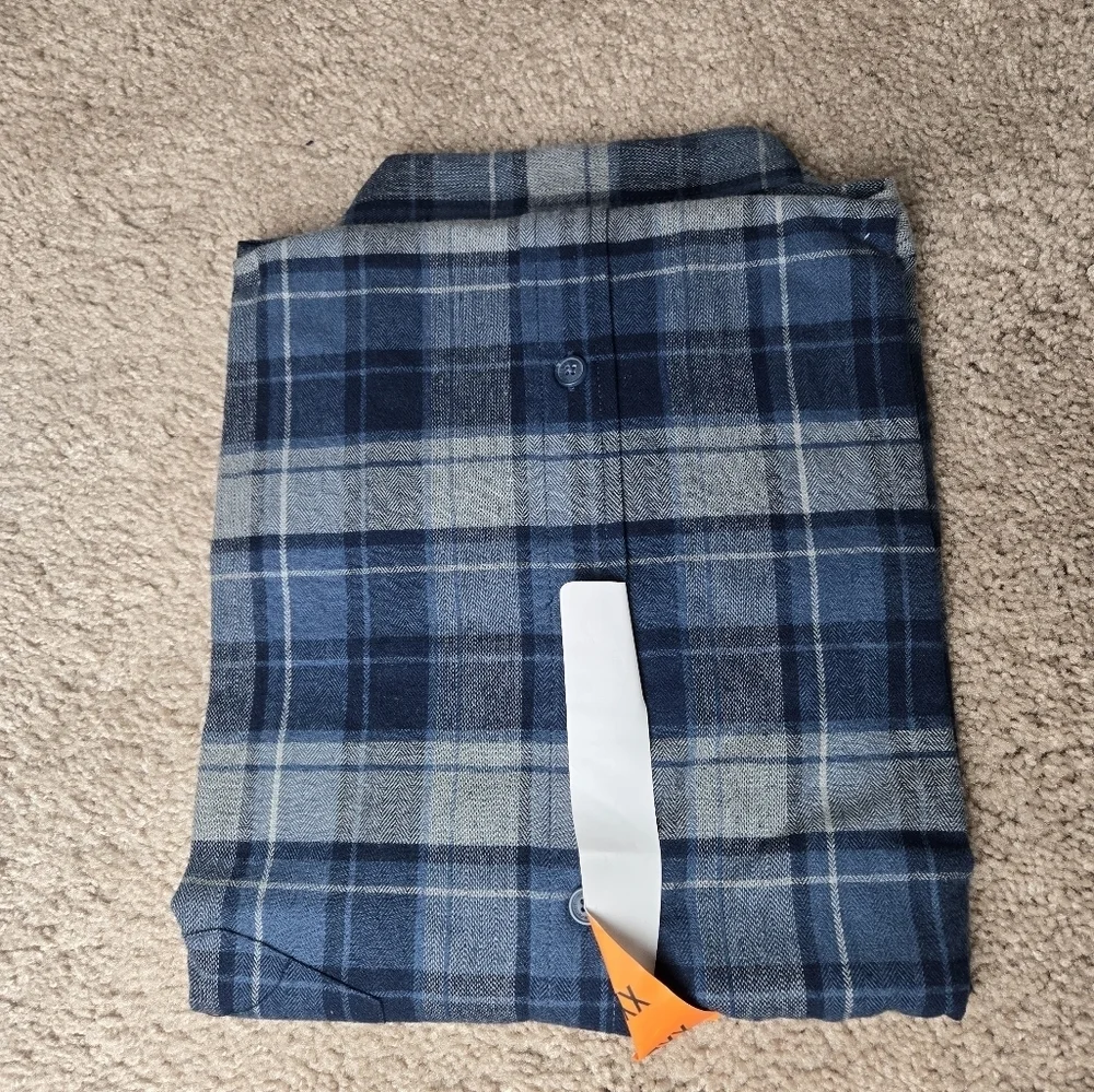 NWT Original Weatherproof Vintage Flannel Shirt Men’s Size XXL ‎ Blue